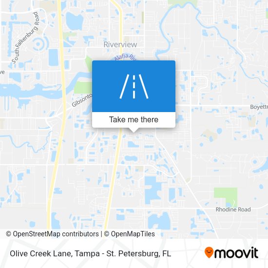 Olive Creek Lane map