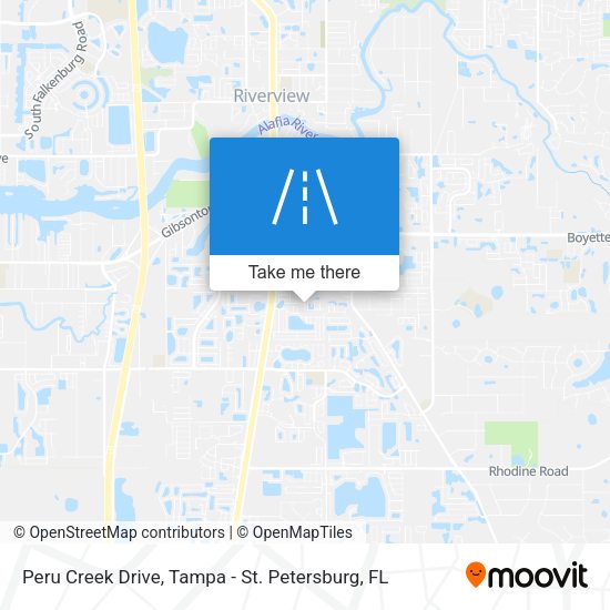Peru Creek Drive map