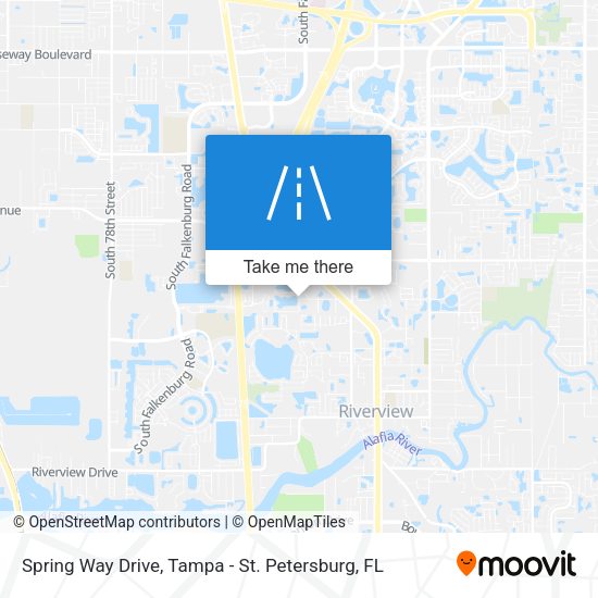 Spring Way Drive map