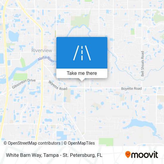White Barn Way map