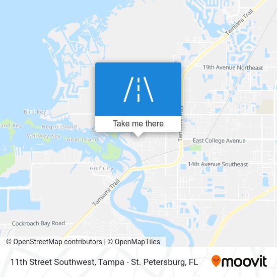 11th Street Southwest map