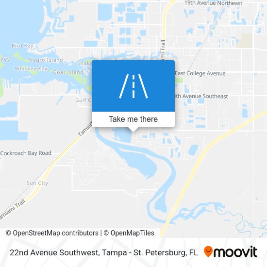 22nd Avenue Southwest map