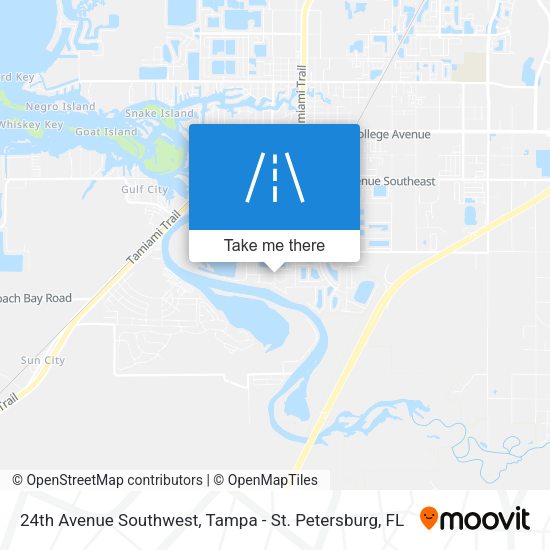 24th Avenue Southwest map