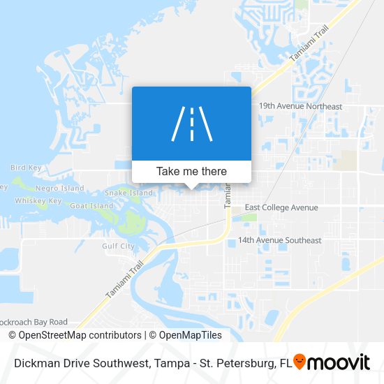 Dickman Drive Southwest map