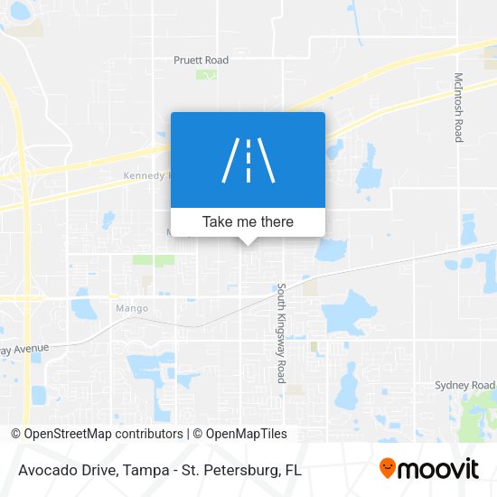 Avocado Drive map