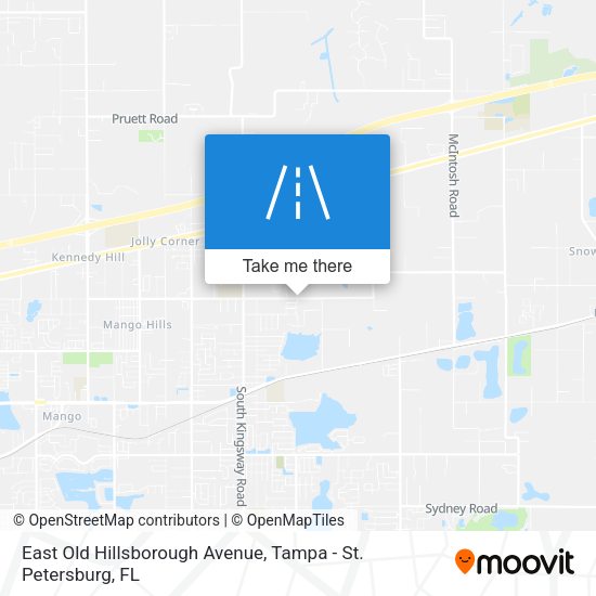 East Old Hillsborough Avenue map