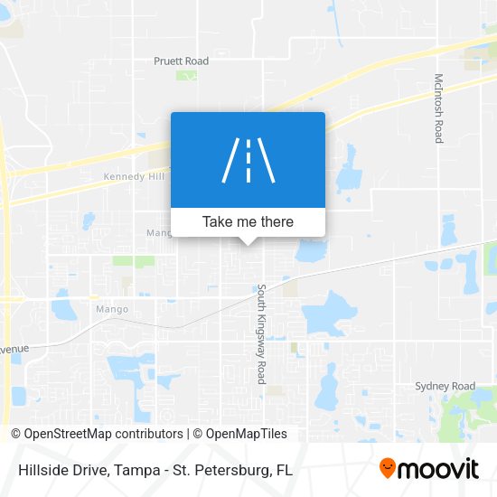 Mapa de Hillside Drive