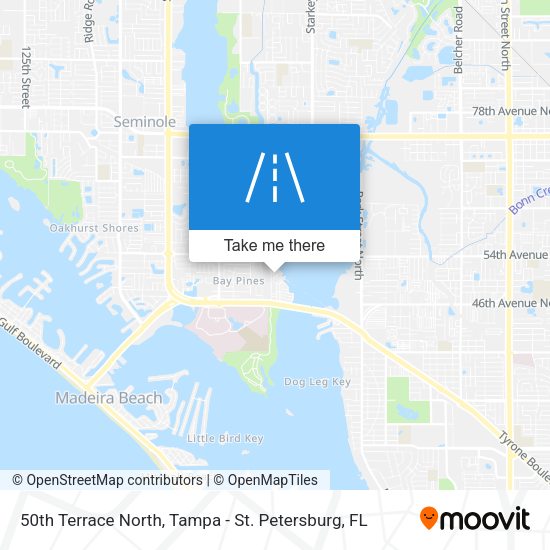 50th Terrace North map