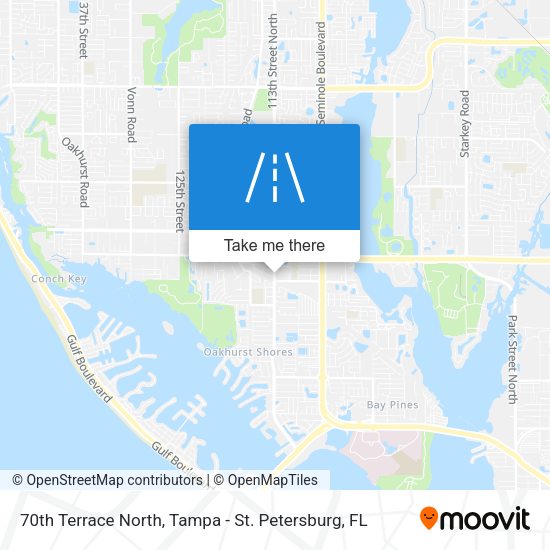 70th Terrace North map