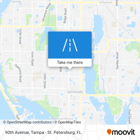 90th Avenue map