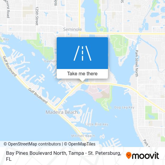 Bay Pines Boulevard North map