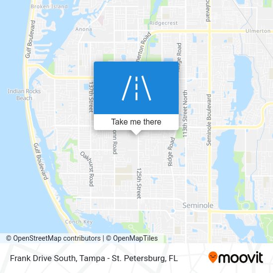 Frank Drive South map