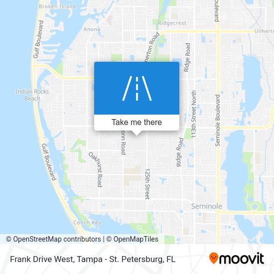 Frank Drive West map