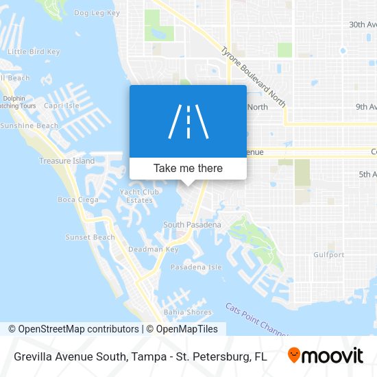 Grevilla Avenue South map