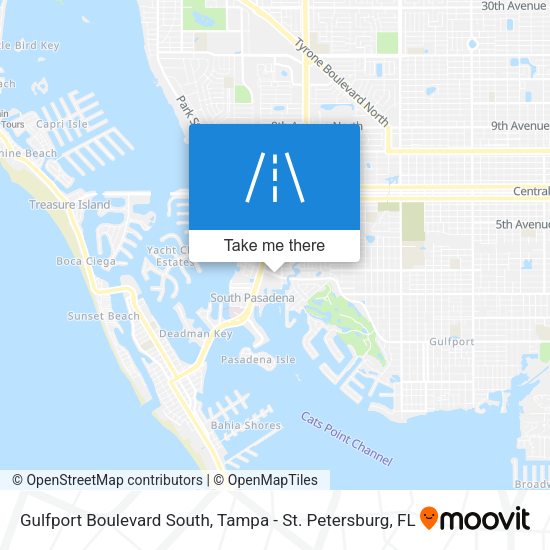 Gulfport Boulevard South map