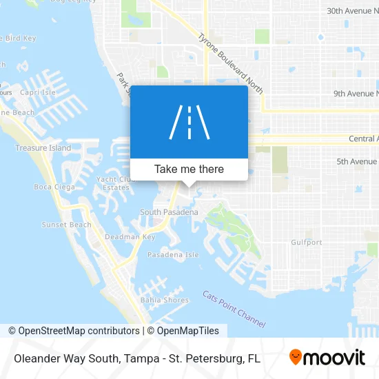 Mapa de Oleander Way South
