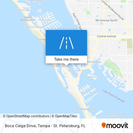Boca Ciega Drive map