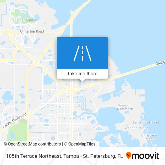 105th Terrace Northeast map