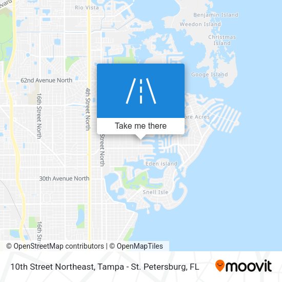Mapa de 10th Street Northeast