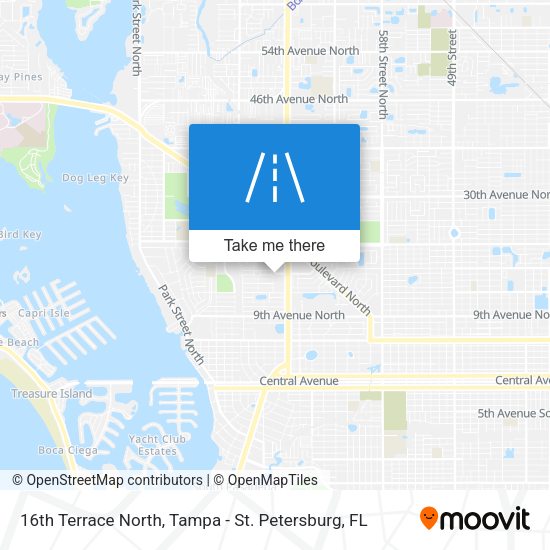 16th Terrace North map