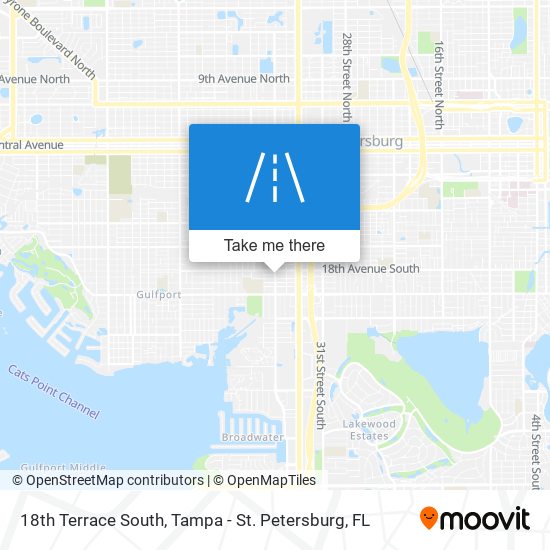 18th Terrace South map