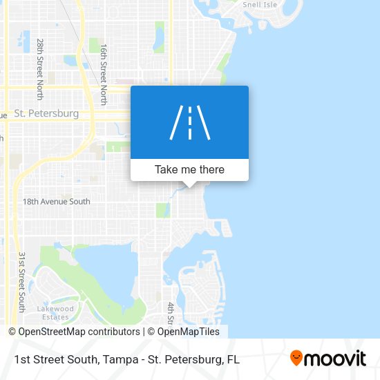 1st Street South map
