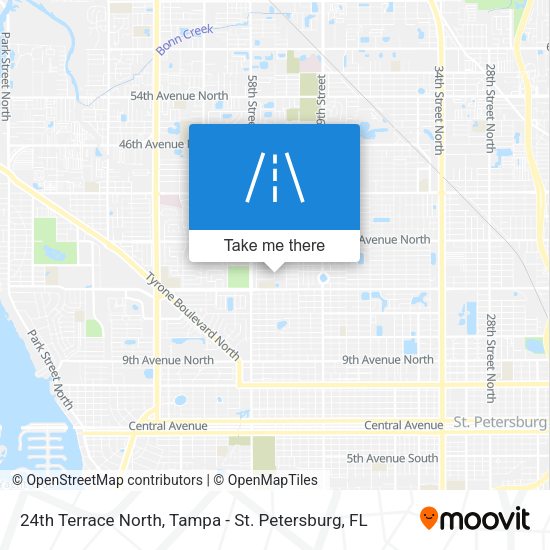 24th Terrace North map