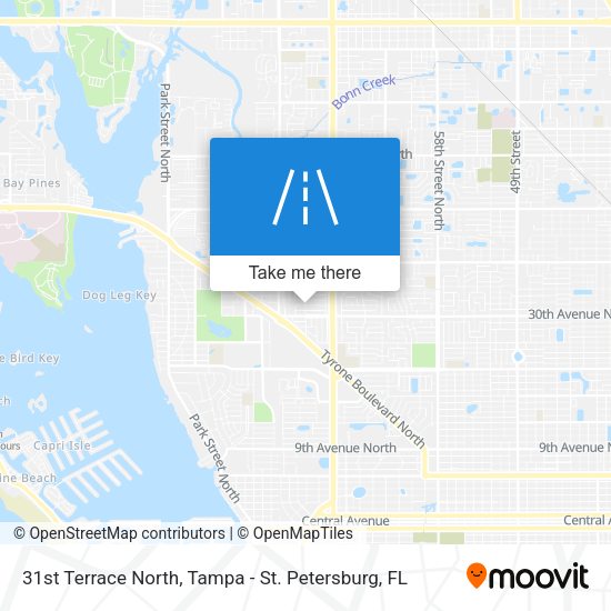 31st Terrace North map