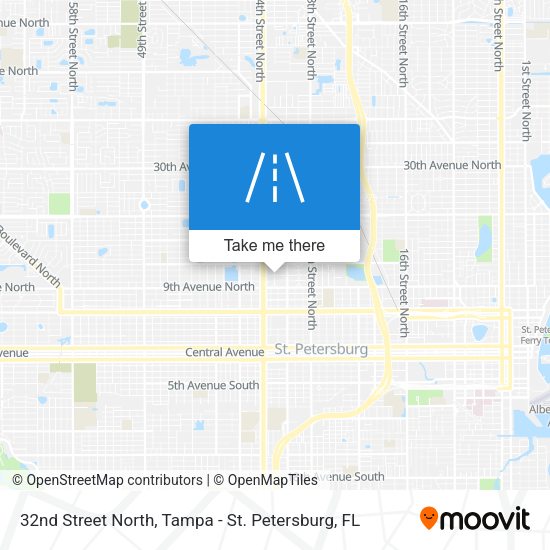 32nd Street North map
