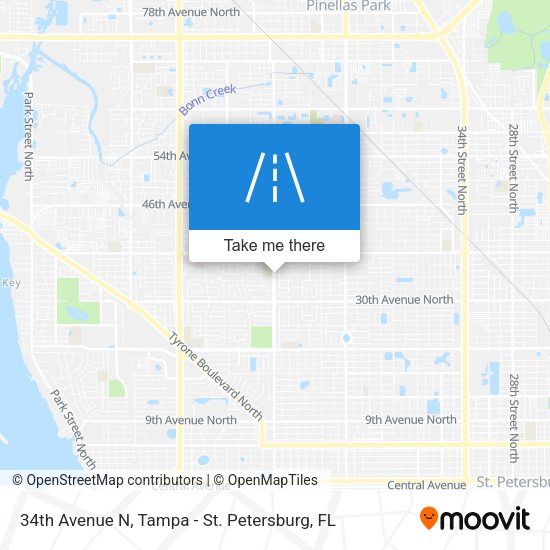 34th Avenue N map