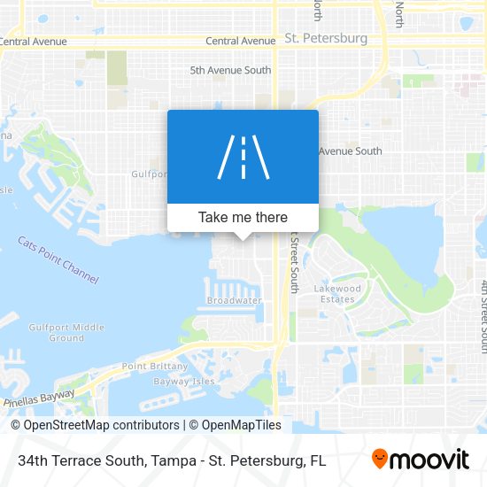 Mapa de 34th Terrace South