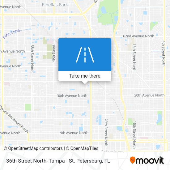 Mapa de 36th Street North