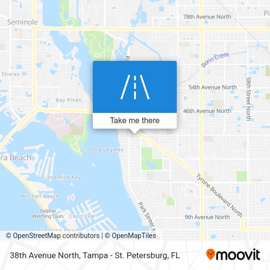 38th Avenue North map