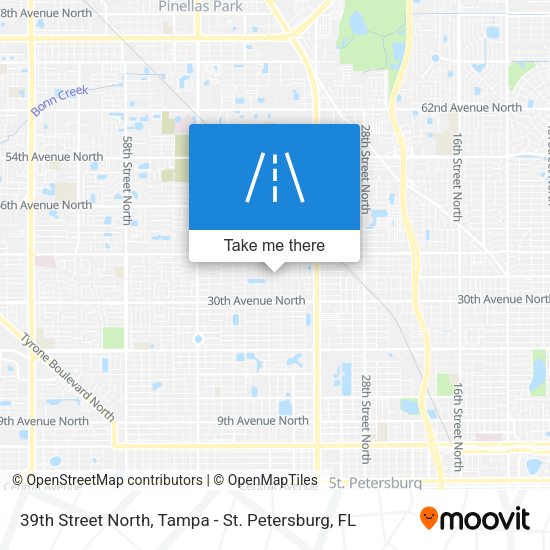 Mapa de 39th Street North