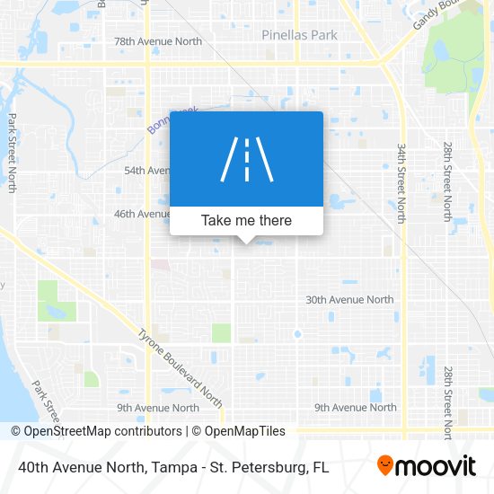 40th Avenue North map