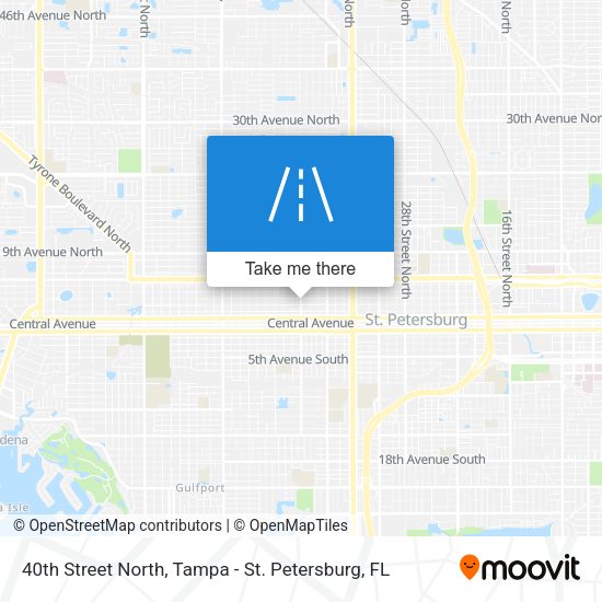 40th Street North map