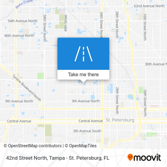 42nd Street North map