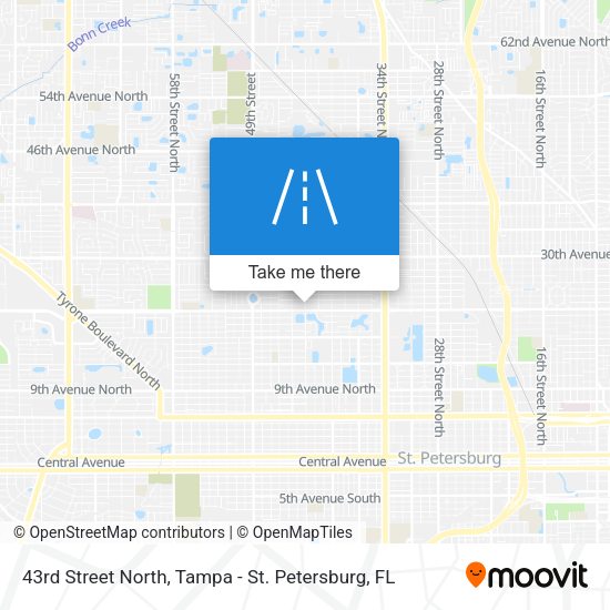 43rd Street North map