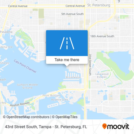 43rd Street South map