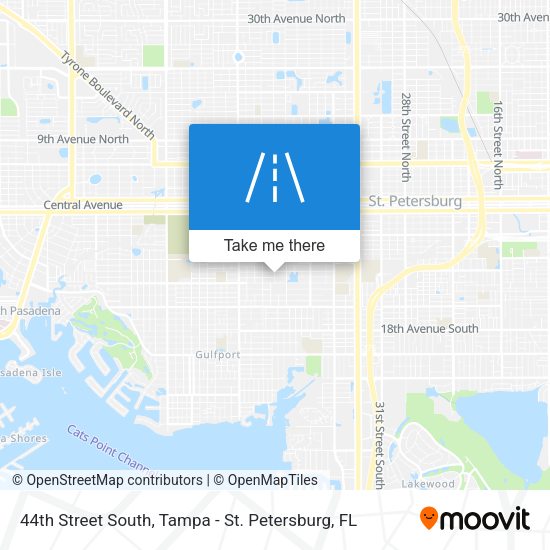 44th Street South map