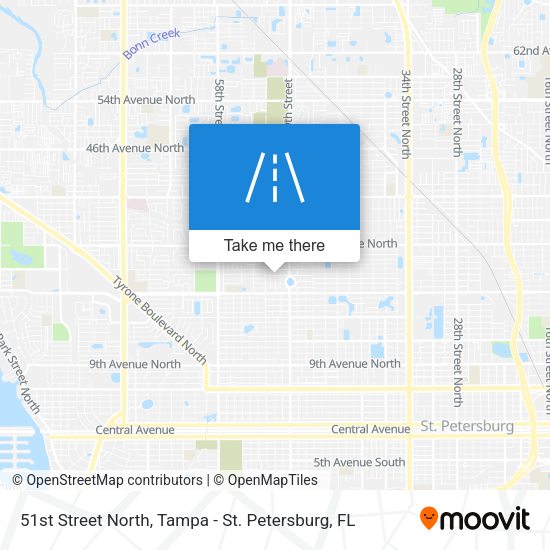 51st Street North map