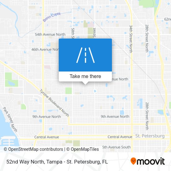 52nd Way North map