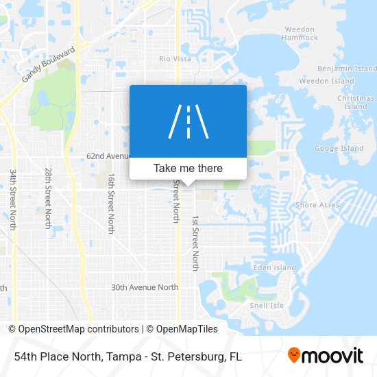 Mapa de 54th Place North