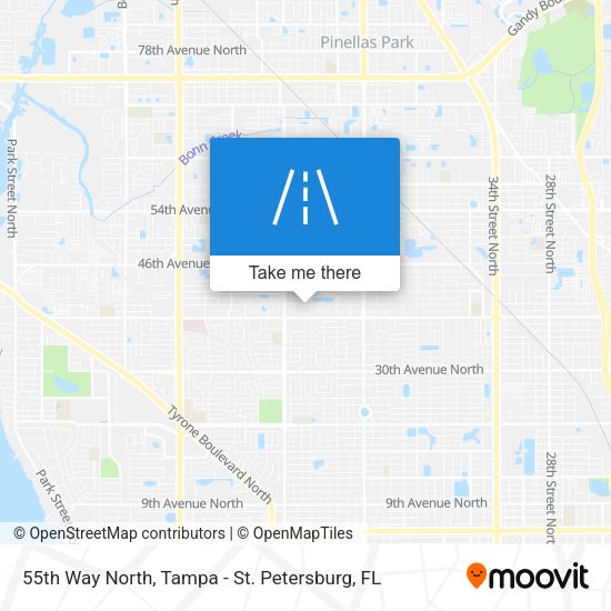 55th Way North map
