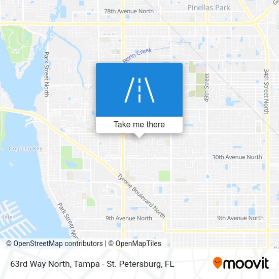63rd Way North map