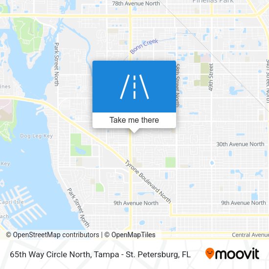 65th Way Circle North map