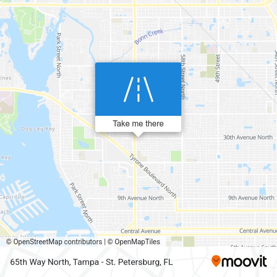 65th Way North map