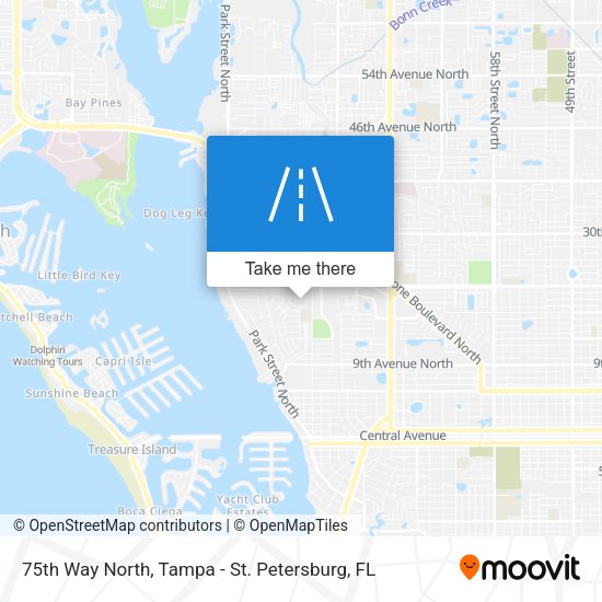 75th Way North map