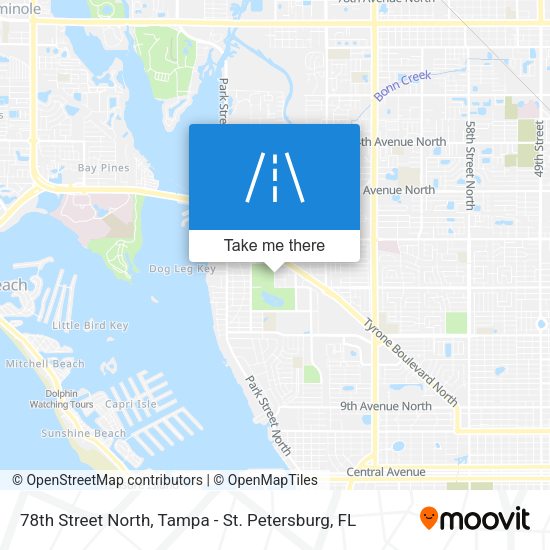 78th Street North map