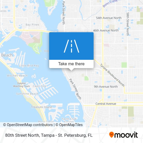 80th Street North map